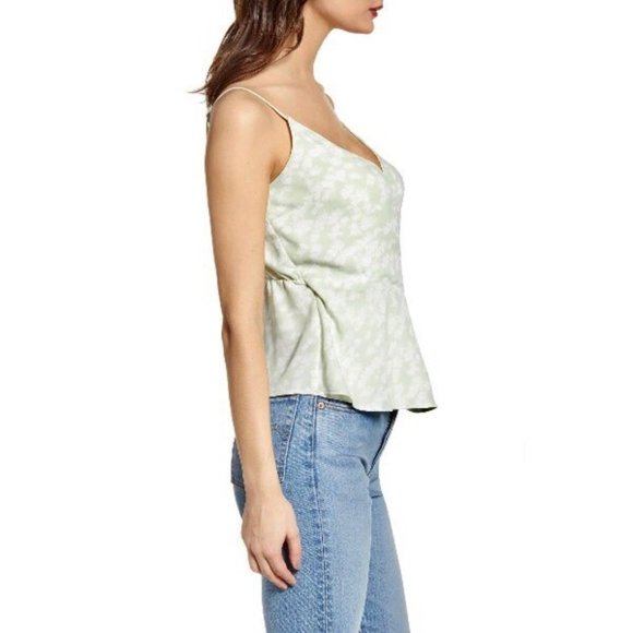 Leith Green Floral Print Wrap Camisole 2X - Picture 5 of 7